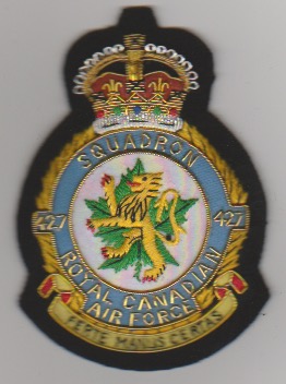 427 Squadron RCAF blazer badge KC - Click Image to Close